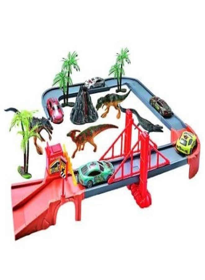 TOYVELLY لعبة مسار سيارات السباق TOYVELLY سهلة التركيب للأطفال الأولاد والبنات، مجموعة مسار، لعبة تجميع ذاتي (عبوة متعددة من قطعة واحدة) - Image 3